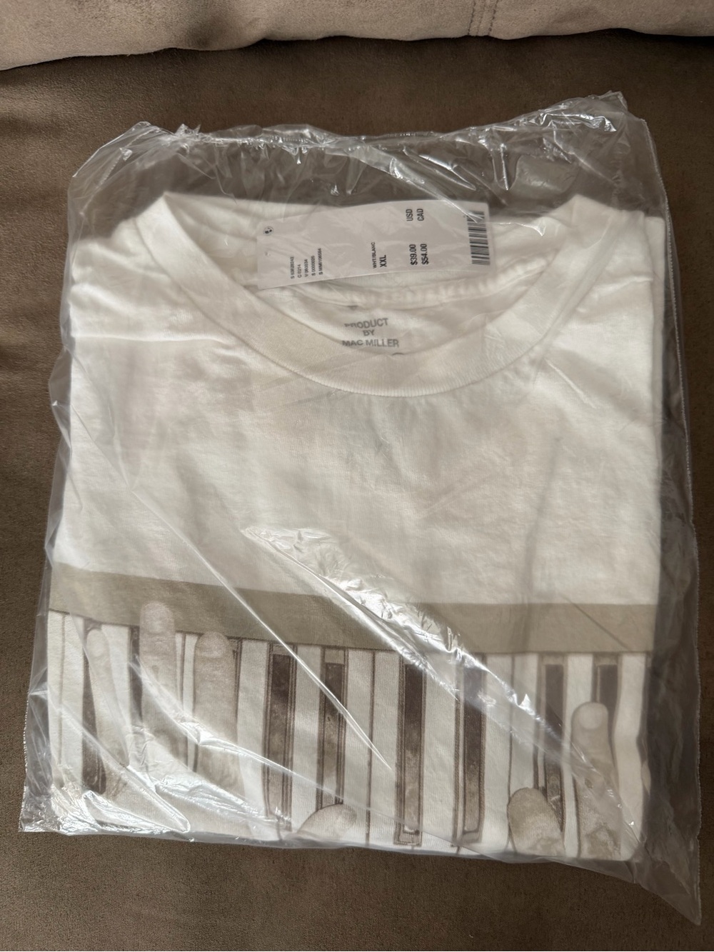 Mac Miller Piano Photo White Graphic Men's T-Shirt